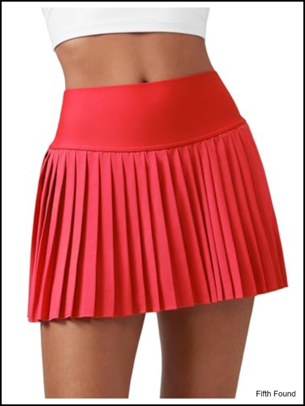High Waisted Pleated Tennis Skirt Skort Built-in Shorts Pocket